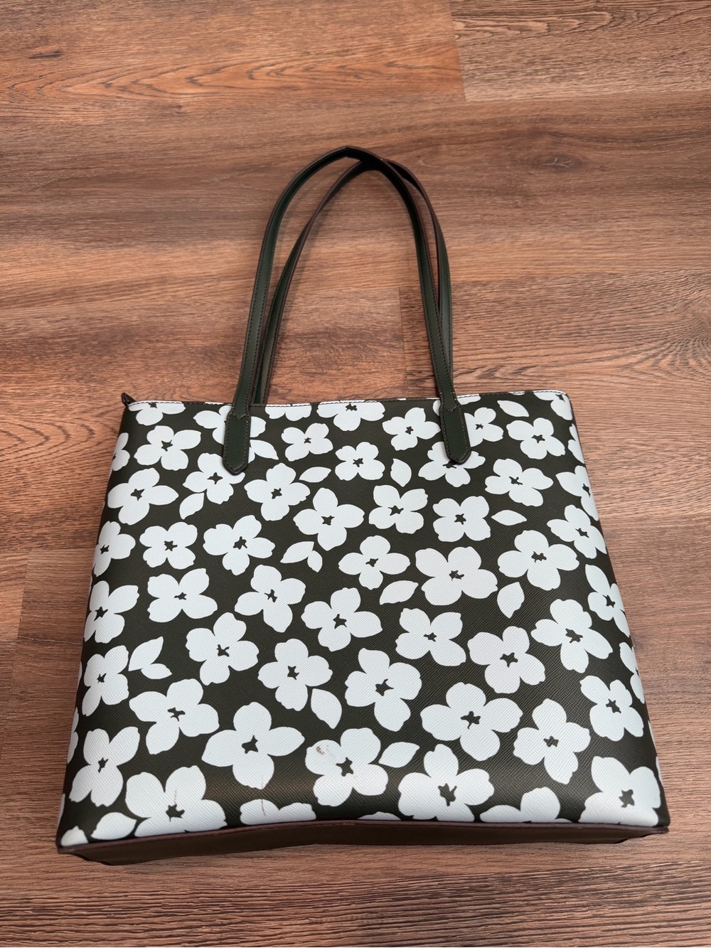 Kate Spade Brynn Graphic Blooms Tote Floral Print Bow Charm Shoulder Bag